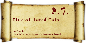 Misztai Tarzícia névjegykártya